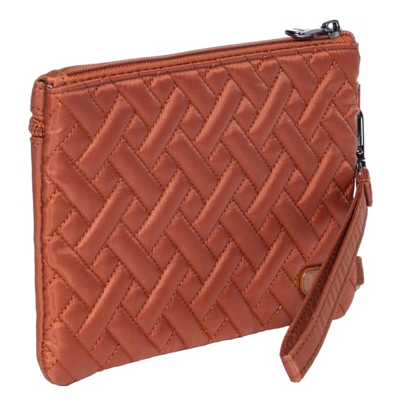 🤎Lug Peekaboo Convertible Wristlet Pouch- Copper Brown RFID NWOT - PHONE POCKET - Picture 5 of 11